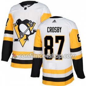 Adidas Maillot de Hockey Pittsburgh Penguins Sidney Crosby 87 2017-2018 Blanc Authentic - Homme